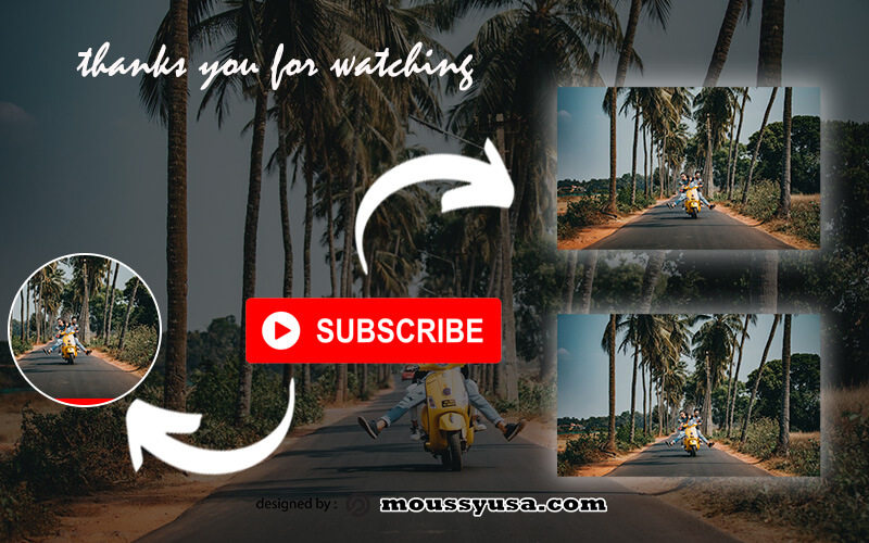 youtube end screen template free psd