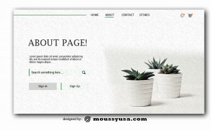 about page free psd template