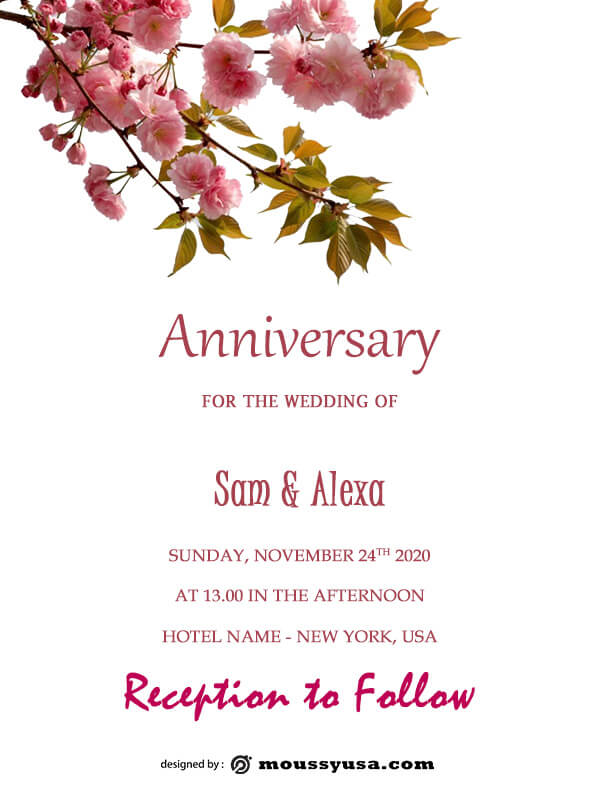 anniversary Card free download psd