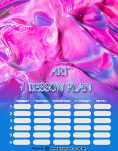 art lesson plan customizable psd design template