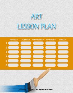 art lesson plan example psd design
