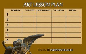 art lesson plan free download psd