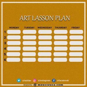 art lesson plan free psd template