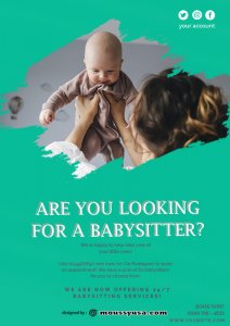 babysitting flyers in photoshop free download