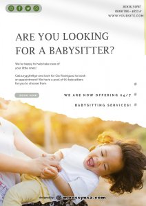 babysitting flyers psd template free