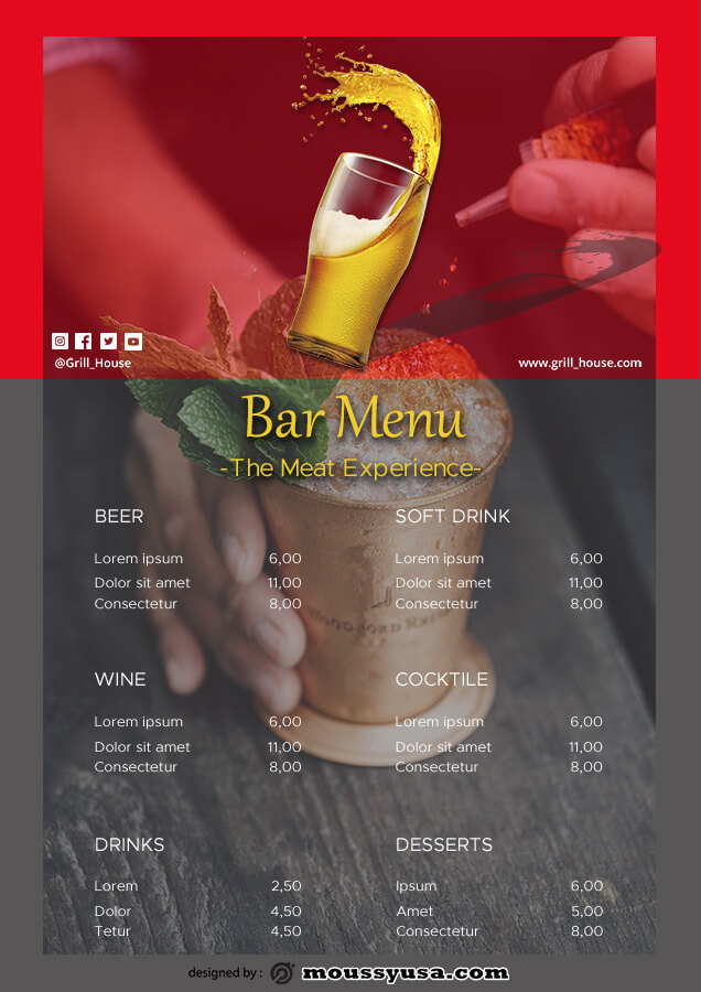 bar menu in photoshop