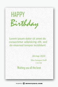 birthday card template free psd