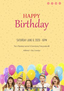 birthday flyer in photoshop free download