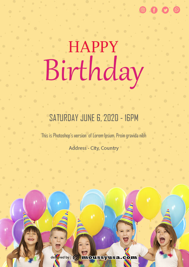 birthday flyer in photoshop free download