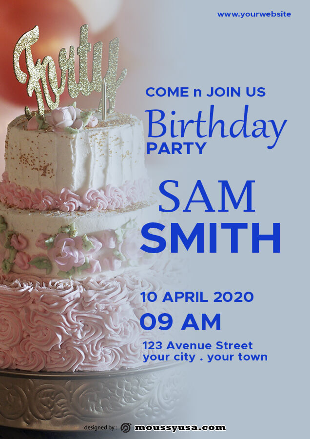 birthday flyer in photoshop