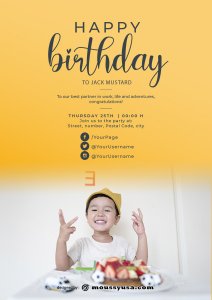 birthday flyer template for photoshop