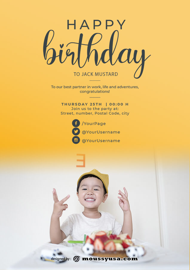 birthday flyer templates for photoshop