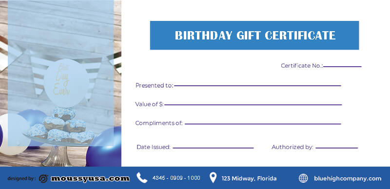 birthday gift certificate free download psd