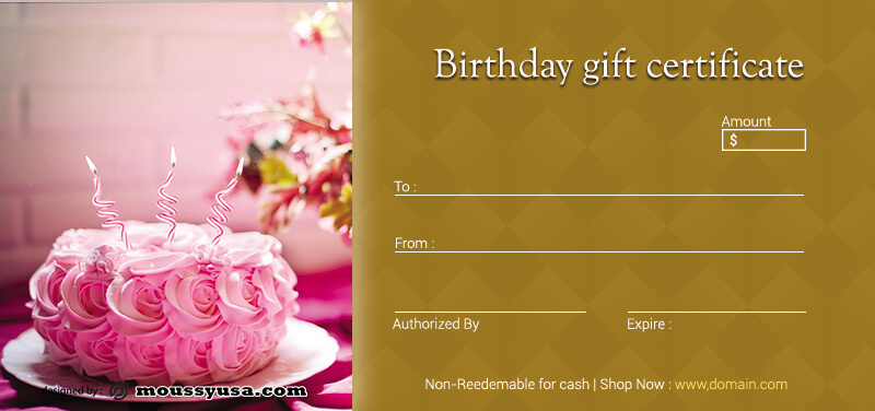 birthday gift certificate psd template free