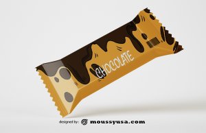 candy bar wrapper example psd design