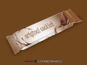 candy bar wrapper free psd template