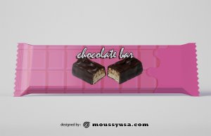 candy bar wrapper in psd design