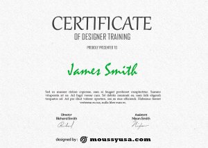 certificate design customizable psd design template