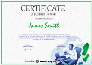 certificate design free psd template