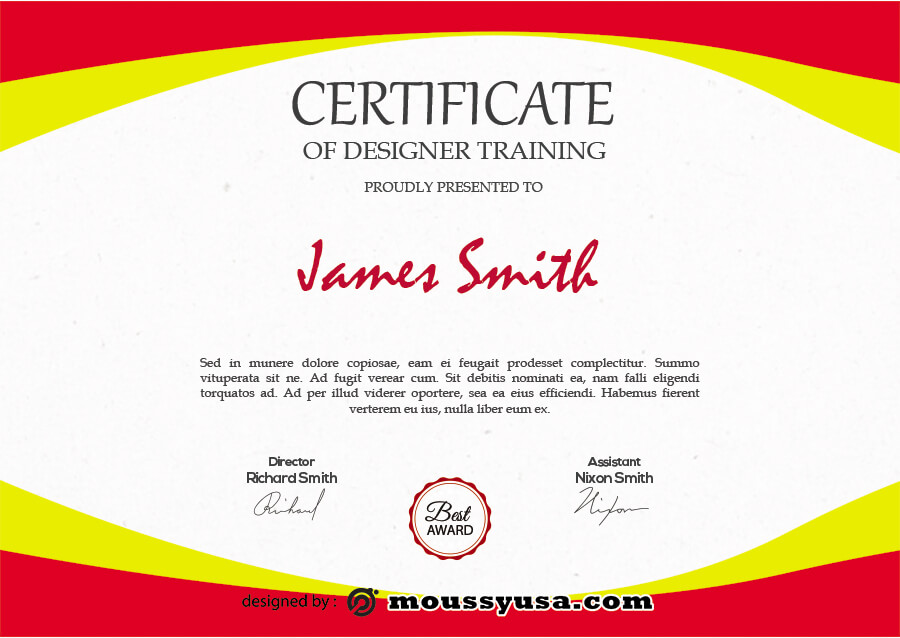 certificate design in photoshop free download