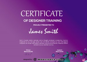 certificate design template free psd