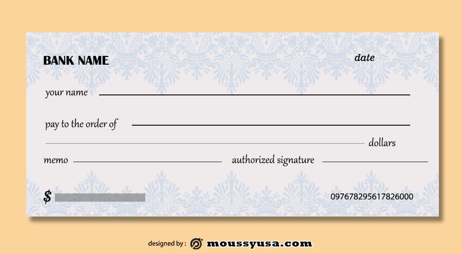 10+ Blank Check template free psd | Mous Syusa