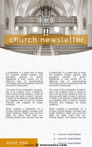 church newsletter example psd design