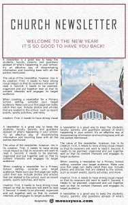 church newsletter free psd template