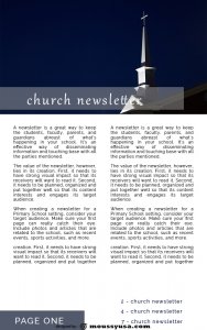 church newsletter psd template free