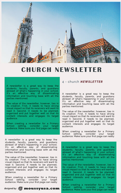 church newsletter template for photoshop