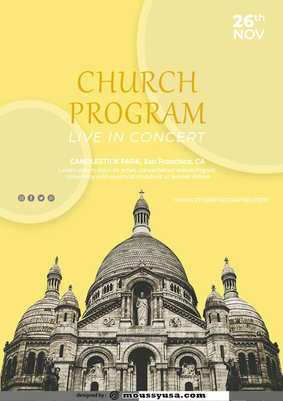 church program example psd design