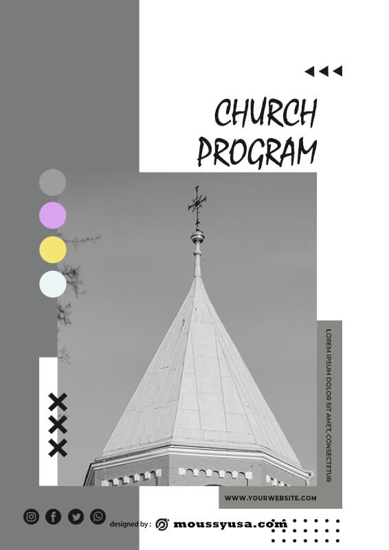 church program free download psd