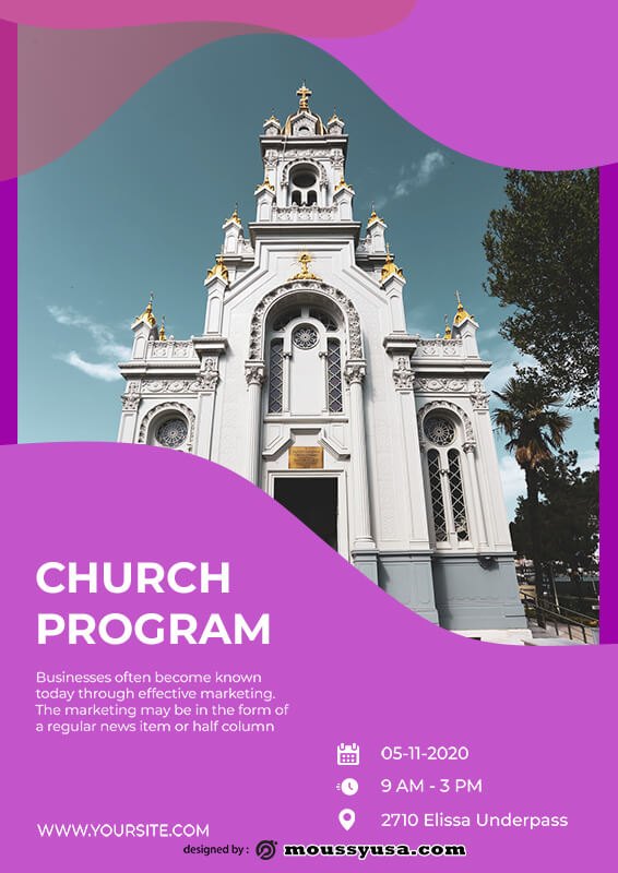 church program in photoshop