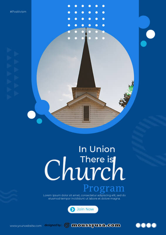 church program psd template free