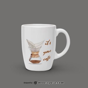 coffee mug in psd design