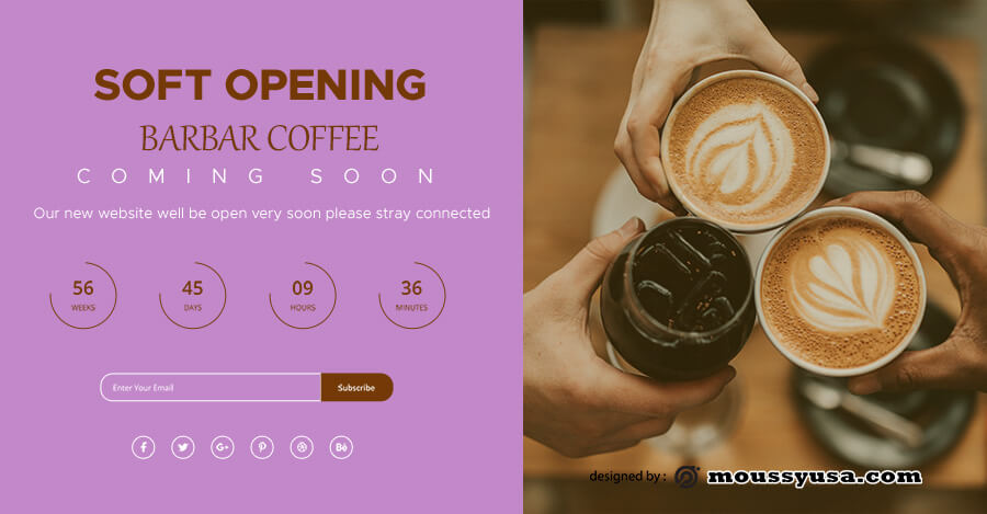 coming soon template customizable psd design template