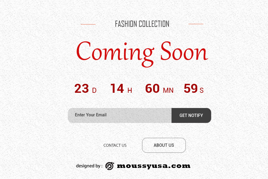 10+ Coming Soon template free psd Mous Syusa