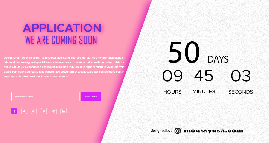 coming soon template in psd design