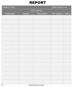 daily report template customizable word design template