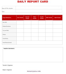 daily report template free word template