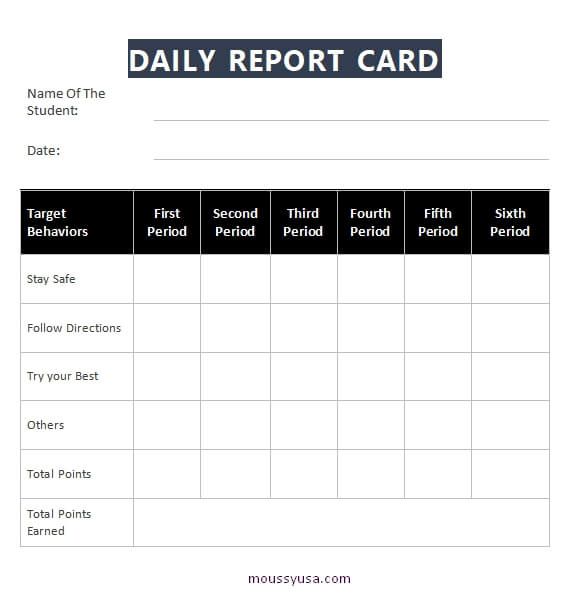daily report template template for word