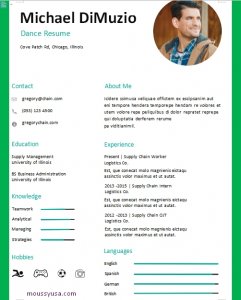 dance resume in word free download