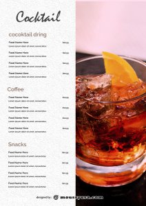 drinks menu template free psd