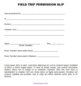 field trip permission slip in word 001