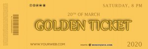 golden ticket templates in psd design
