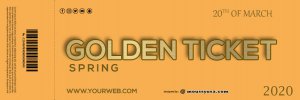 golden ticket templates psd template free