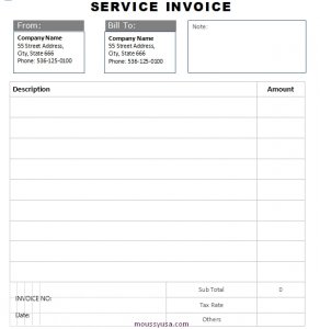 graphic design invoice template in word