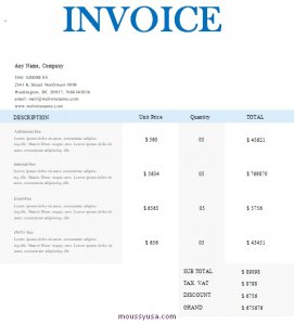 graphic design invoice template in word design