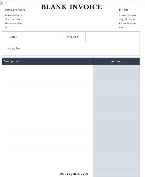 graphic design invoice template in word free download