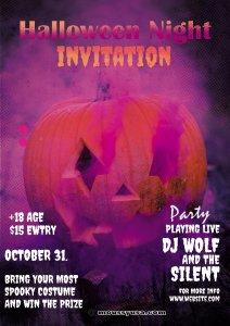 halloween party invitation in photoshop free download